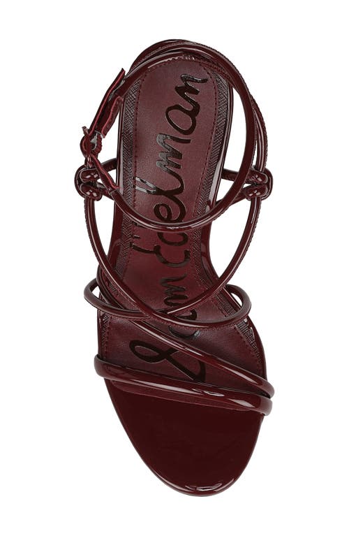 Sam Edelman Isadora Ankle Strap Sandal In Burgundy