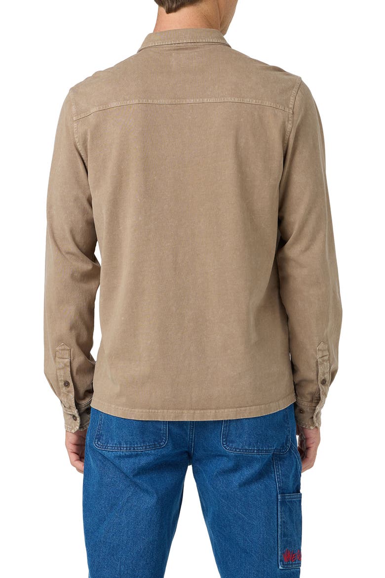 OG Long Sleeve Cotton Button Front Shirt, Alternate, color, SHROOM