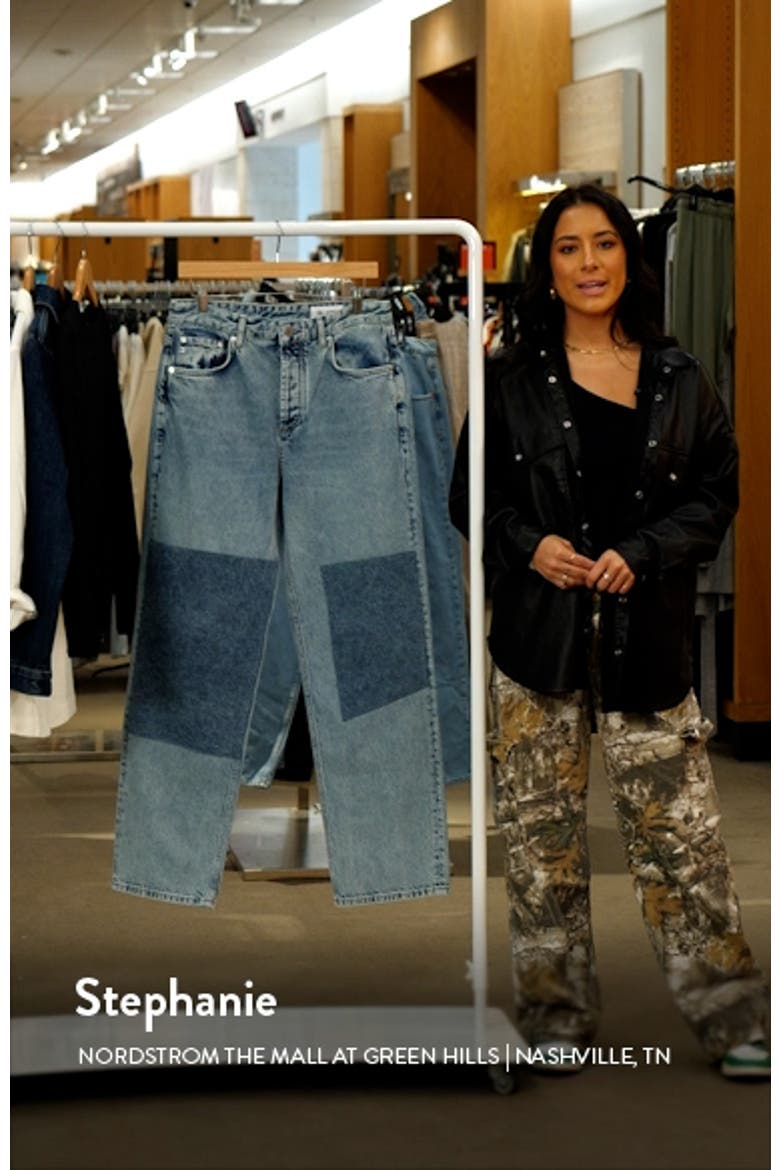 Clove Patched High Waist Relaxed Straight Leg Jeans video