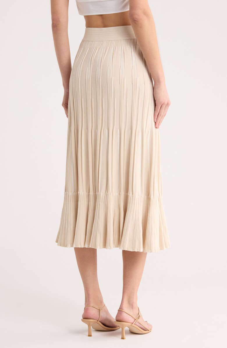 Simkhai Emerie Rib Knit Midi Skirt, Alternate, color, Sand Multi
