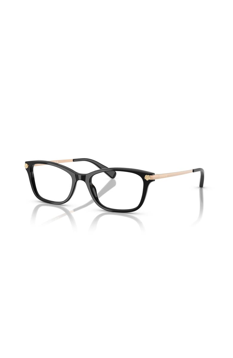 COACH 51mm Rectangle optical glasses, Main, color, Black