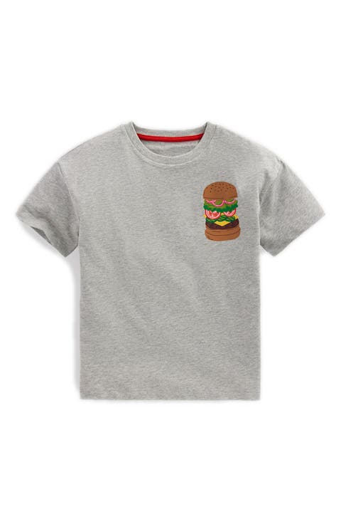Kids' Stacked Burger Graphic Cotton T-Shirt