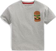 Mini Boden Kids' Stacked Burger Graphic Cotton T-Shirt