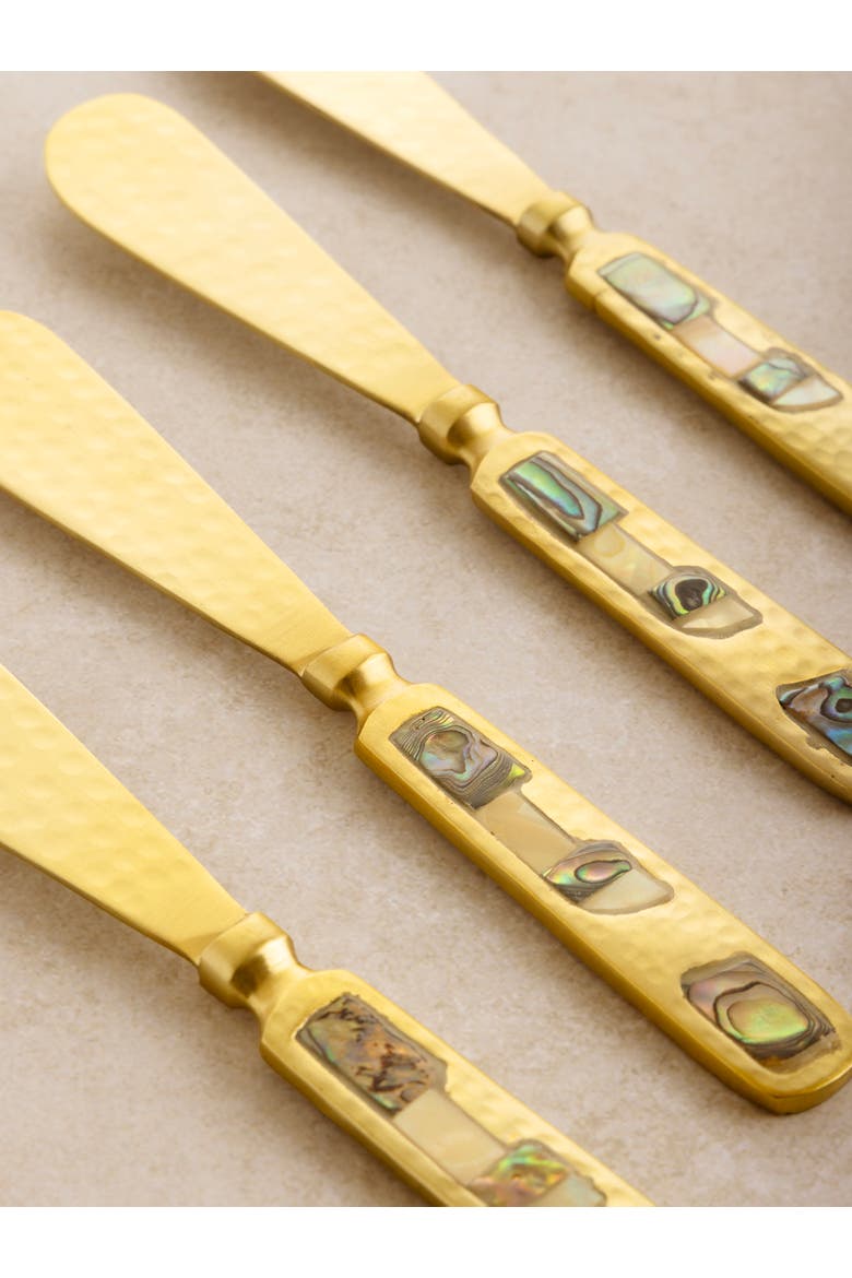 Sisley Butter Knives, Set of 4, Alternate, color, Gold