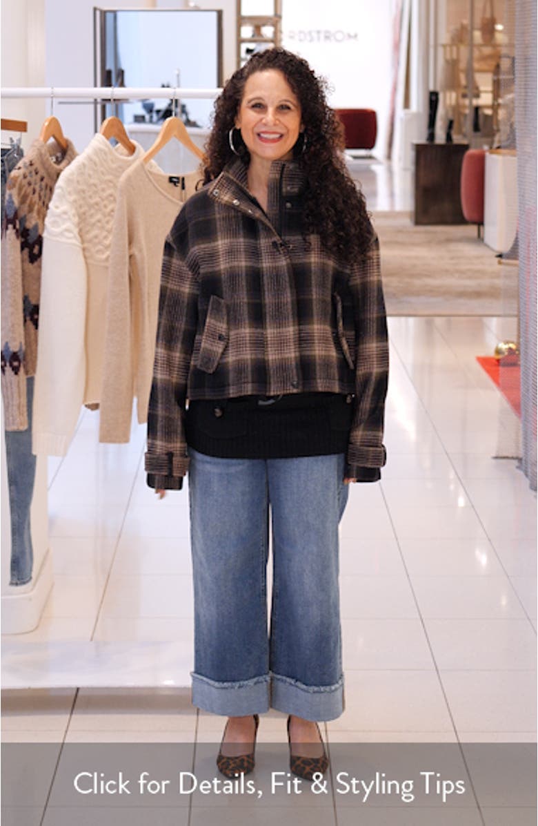 Bateman Plaid Wool Blend Jacket, sales video thumbnail