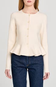 WAYF Brooklyn Peplum Cardigan