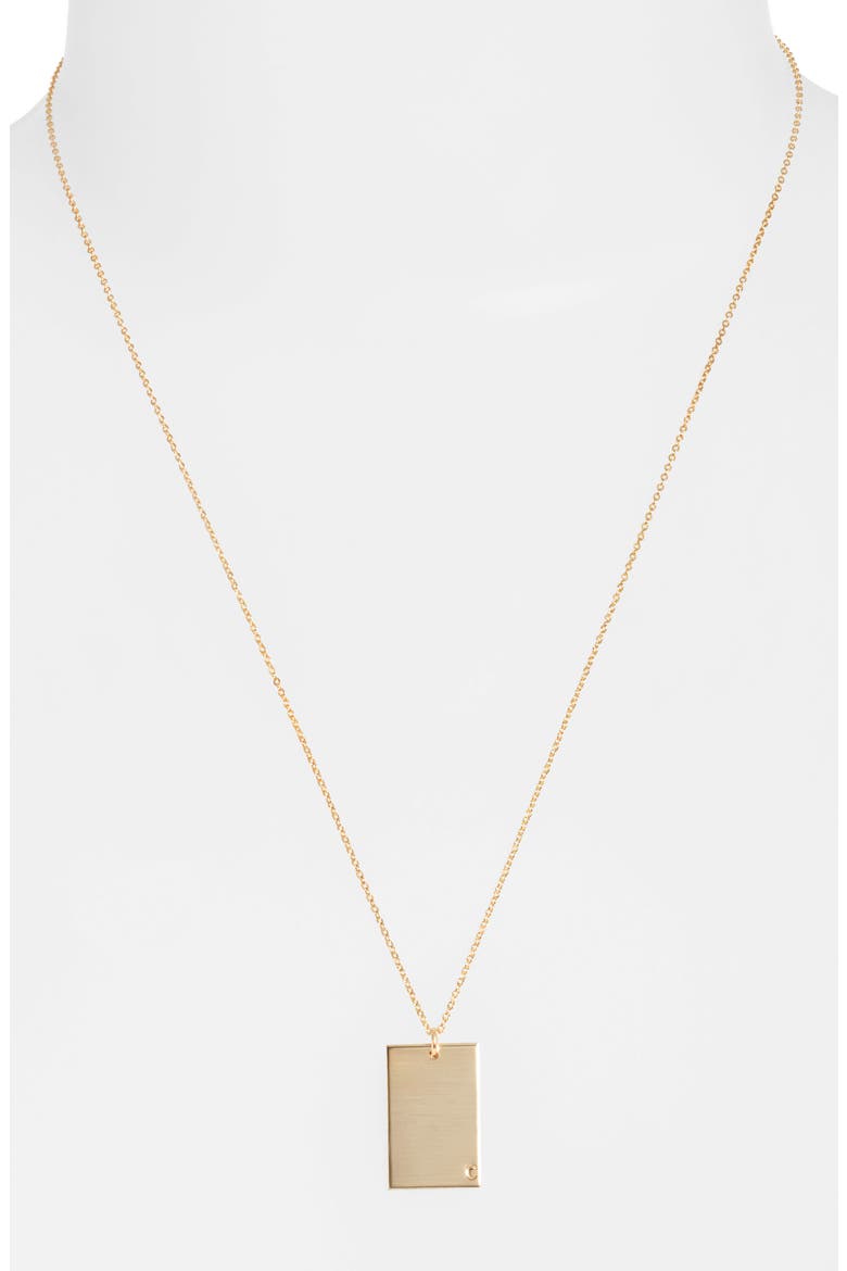 Goldie Initial Tag Pendant Necklace, Alternate, color, GOLD / C
