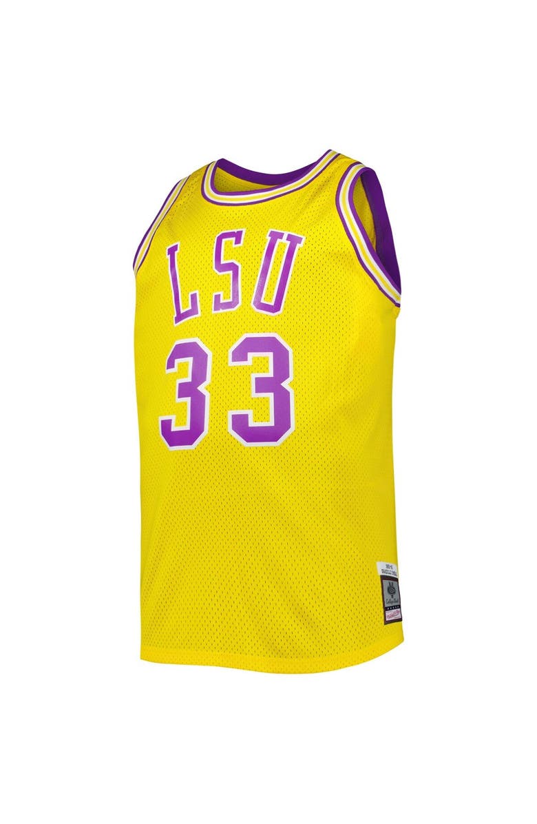 Mitchell & Ness Men's 1990/91 Mitchell & Ness Shaquille O'Neal Gold LSU Tigers Big & Tall Swingman Jersey, Alternate, color, Gold