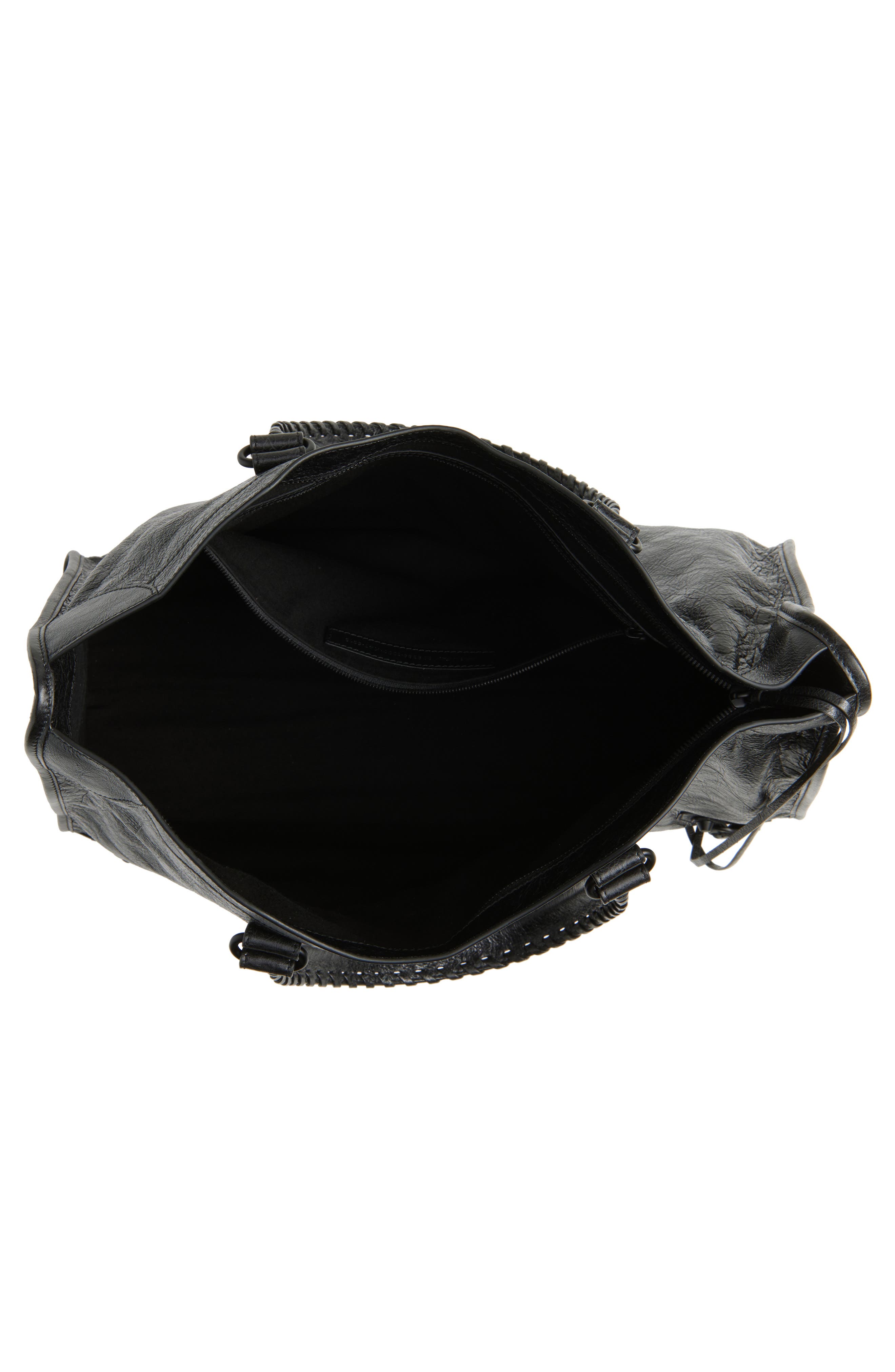 Balenciaga Large Le City Crinkled Leather Tote, Alternate, color, 