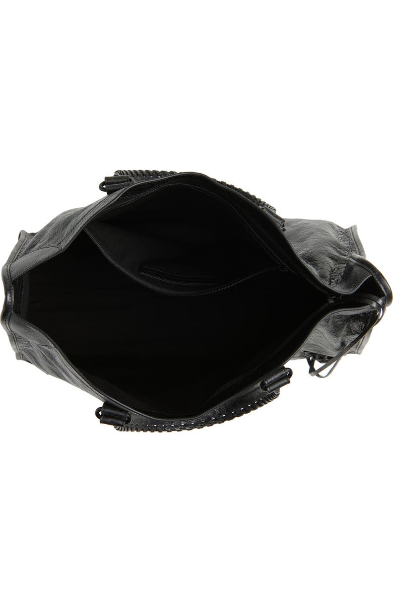 Balenciaga Large Le City Crinkled Leather Tote, Alternate, color,