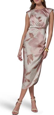 Donna Karan New York Floral Print Ruched Sheath Dress