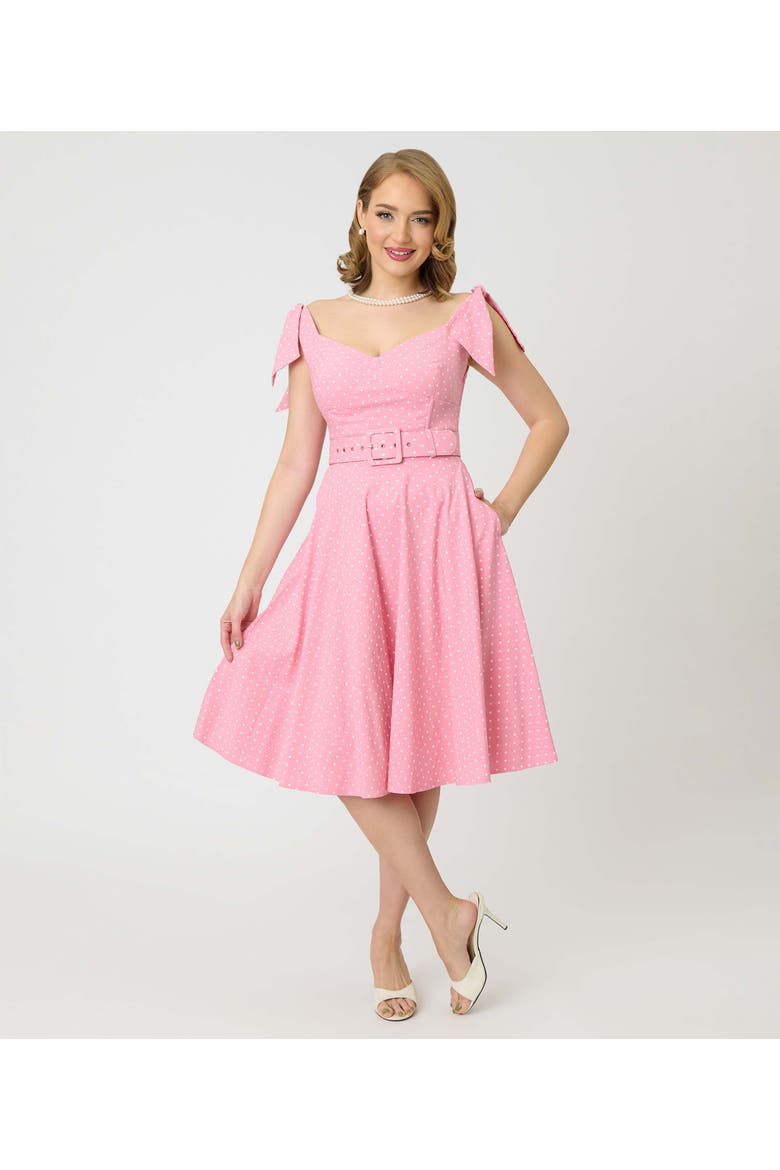 Prairie Swing Dress, Alternate, color, Pink & White Gingham