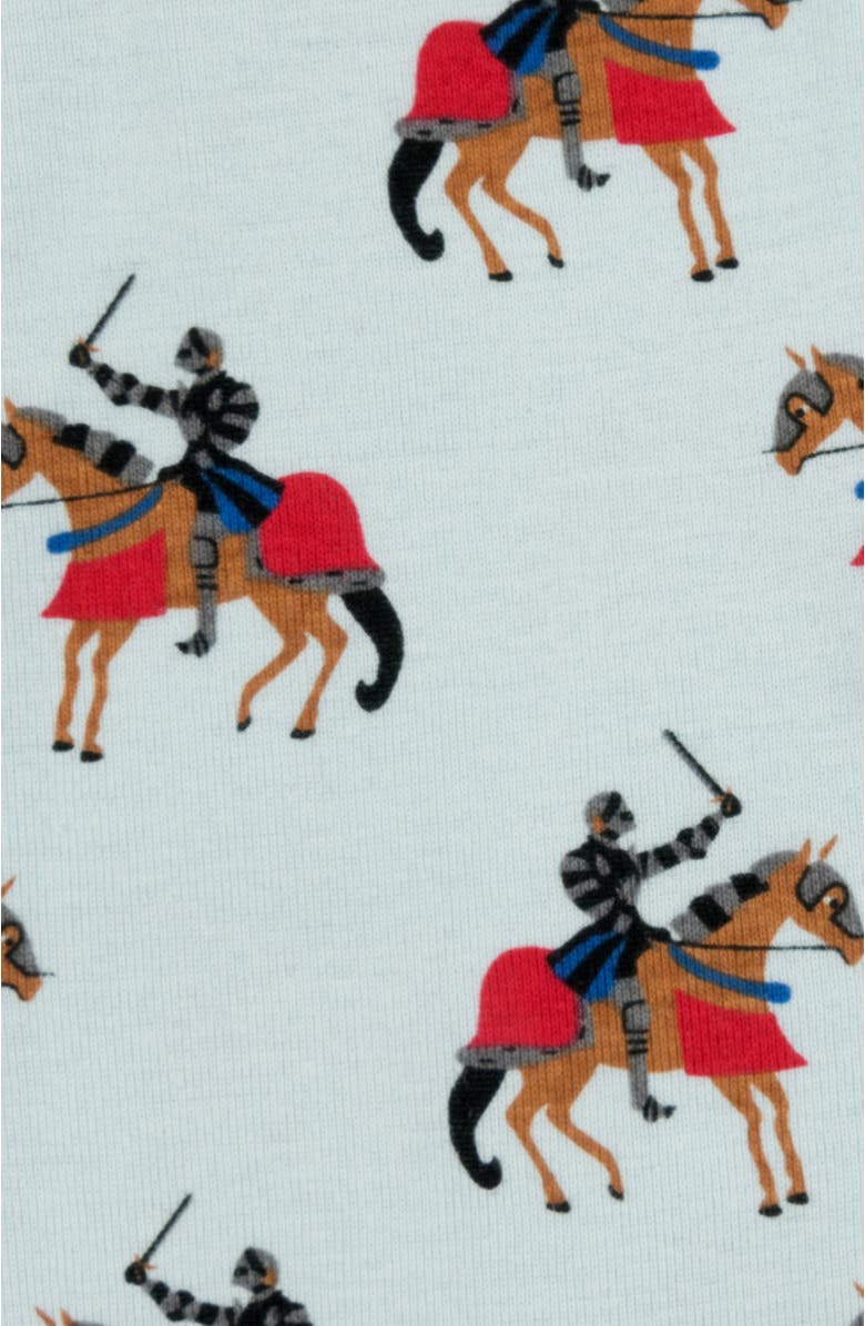 Leveret Two-Piece Printed Cotton Pajamas, Stripes, Animals & Characters, Alternate, color, Knights