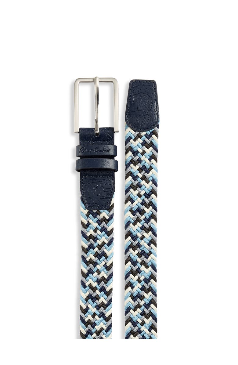 Robert Graham Big & Tall Clover Elas Belt, Alternate, color, Blue Mix