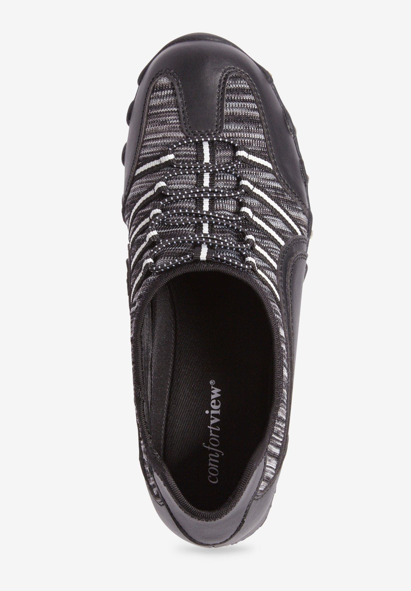 Comfortview CV Sport Tory Textured Knit Slip On Sneaker, Alternate, color, Black Grey