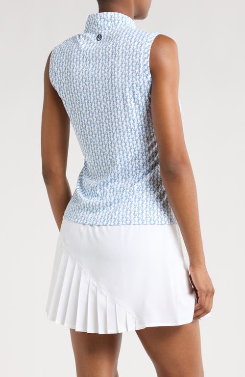 Swannies Kimmie Sleeveless Performance Quarter Zip Top In Sky