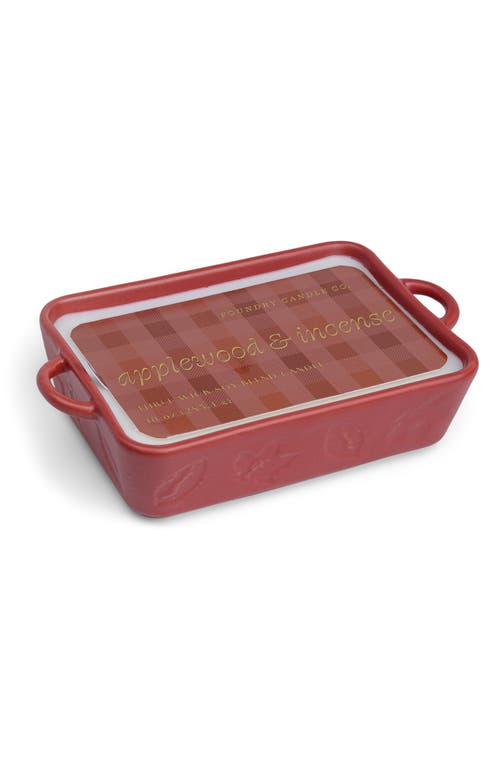 Paddywax Three-wick Soy Blend Ceramic Baking Dish Candle In Burgundy