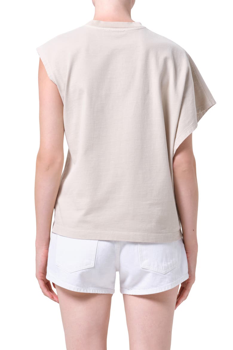 Corrine Asymmetric Tee, Alternate, color, RICE GRASS BEIGE