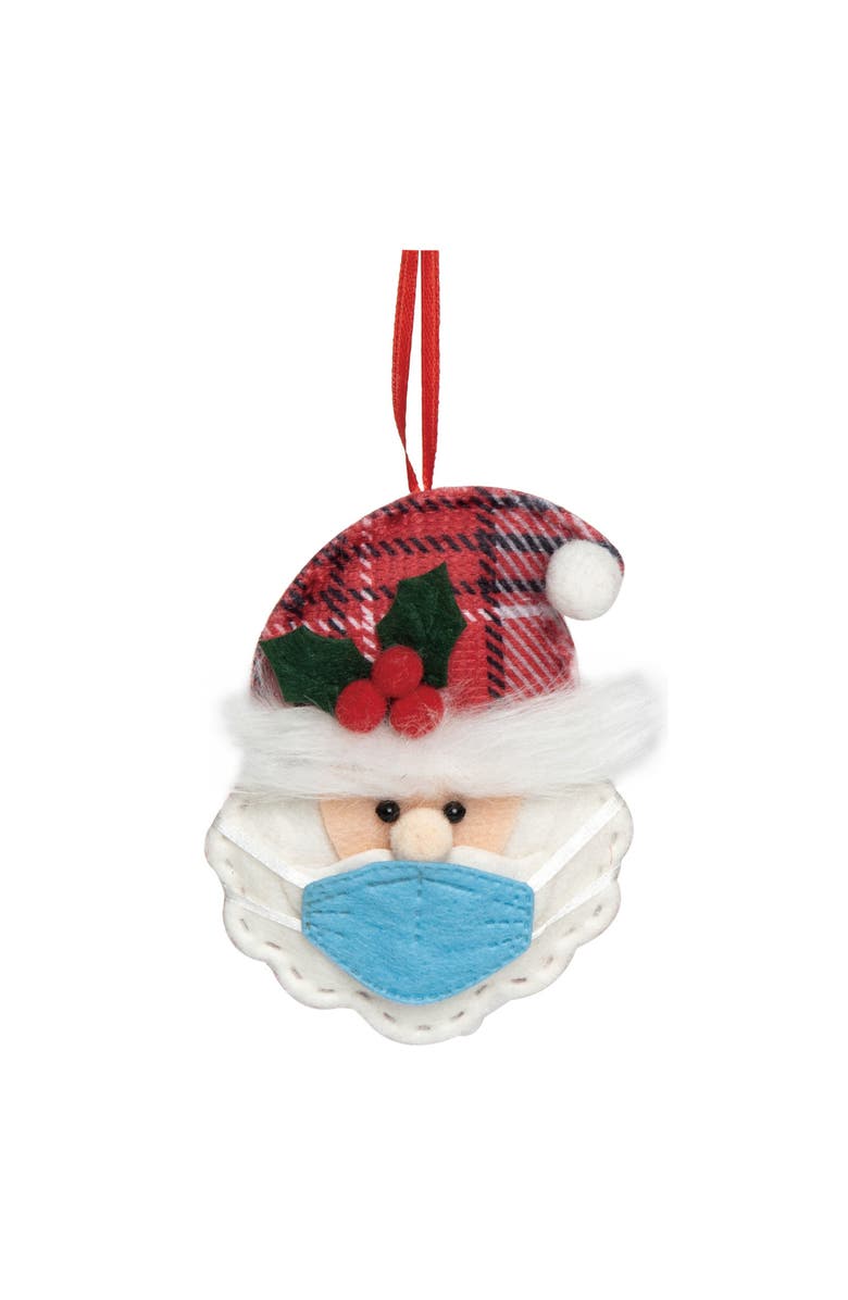 Transpac Polyester Multicolored Christmas Masked Ornament, Main, color, Multicolored