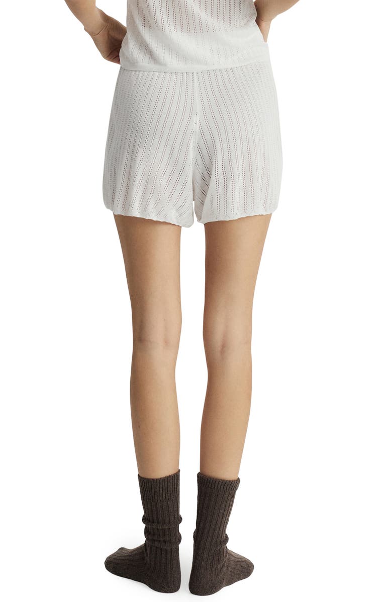 MANGO Pointelle Pajama Shorts, Alternate, color, 