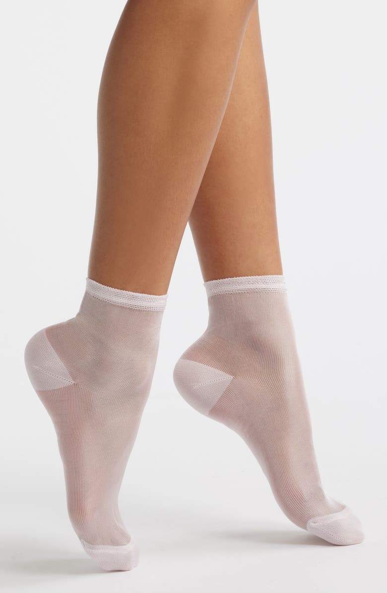 Stems Hailey Sheer Ankle Socks, Main, color, Cosmic Blush