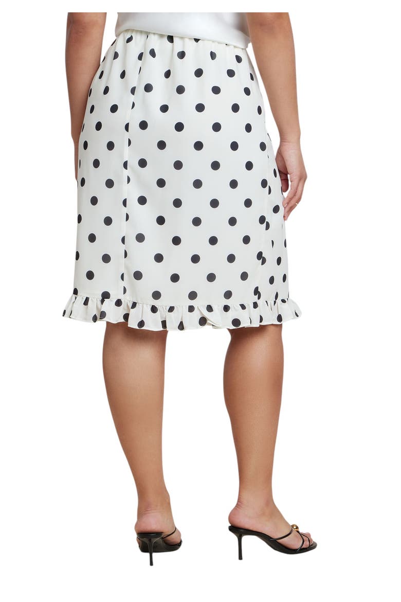 Ruffle Polka Dot Skirt, Alternate, color, CREAM AND BLACK DOT