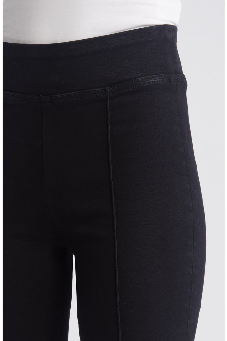 Jetset Pintuck Flare Jeans, Alternate, color, SHEEN NOIR