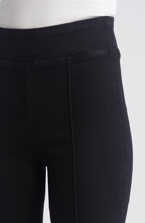Frame Jetset Flare High-rise Flared Jeans In Sheen Noir
