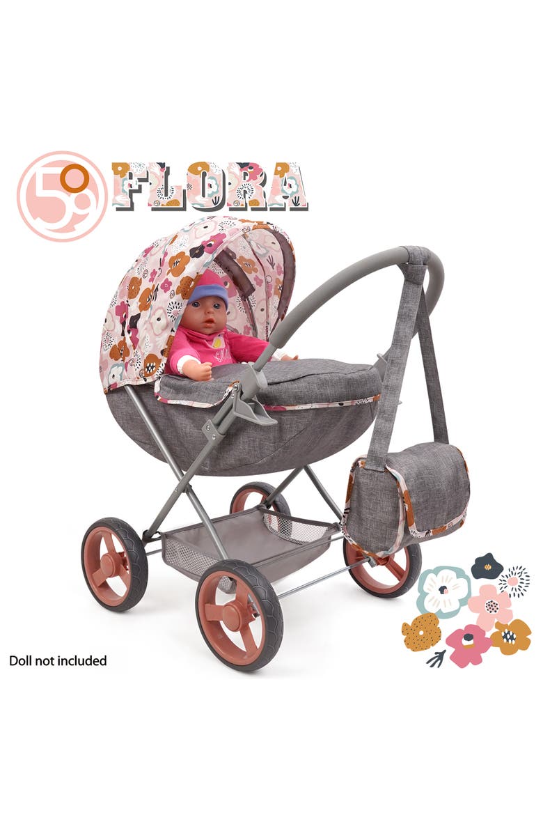 Melange Flora Deluxe Doll Pram Matching Shoulder Bag, 3+, Alternate, color, Multicolored