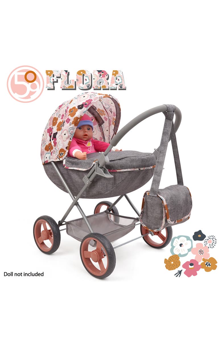 509 Crew Melange Flora Deluxe Doll Pram Matching Shoulder Bag, 3+, Alternate, color, 