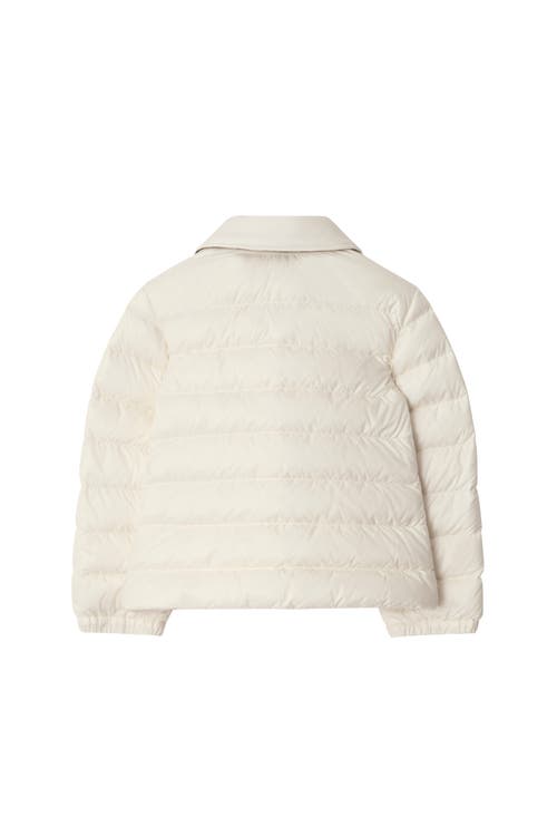 Burberry Checker-tape Nylon Puffer Jacket In White