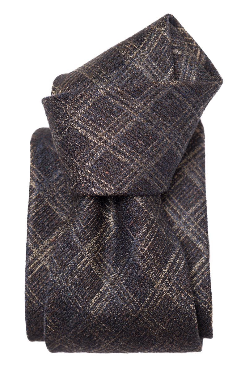 Elizabetta Empoli - Silk Jacquard Tie for Men, Alternate, color, Bronze