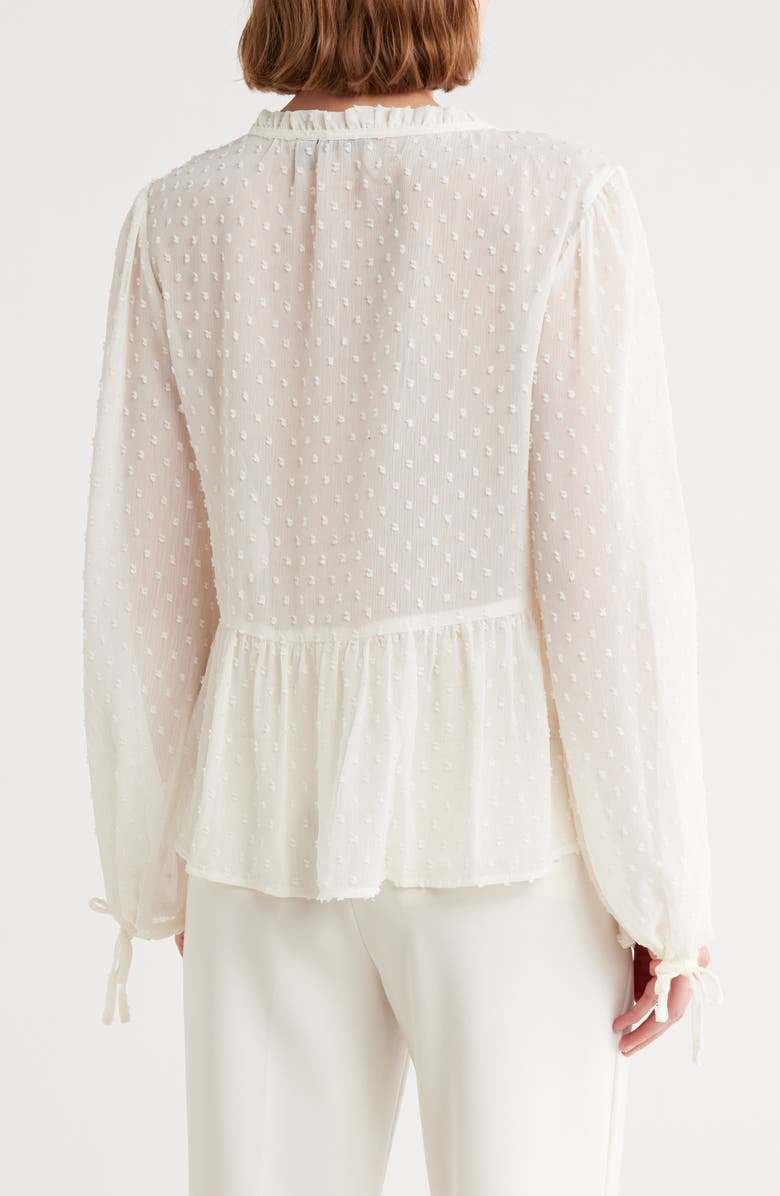 INTERNATIONAL DESIGNER Swiss Dot Top, Alternate, color, Cream