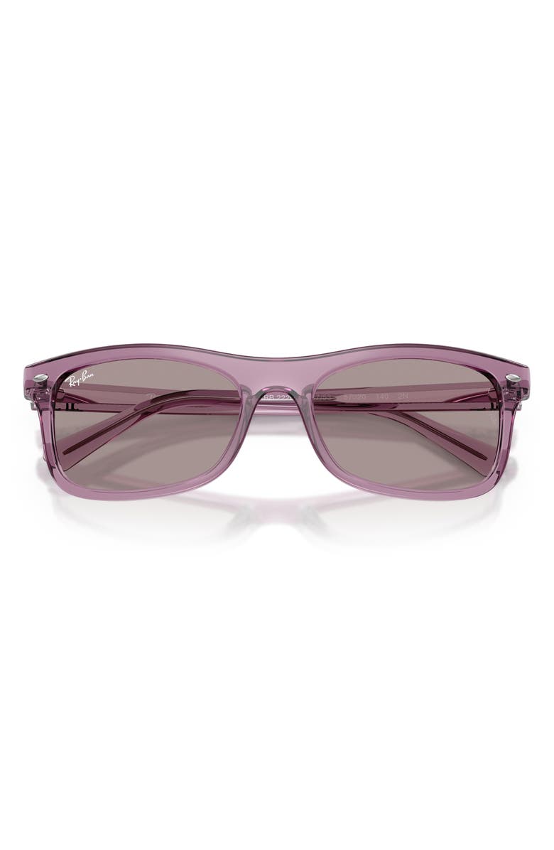 Ray-Ban 54mm Square Sunglasses, Alternate, color, Transparent Violet / Violet