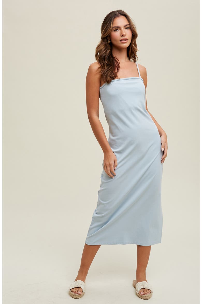 Knit Midi Dress, Alternate, color, SKY