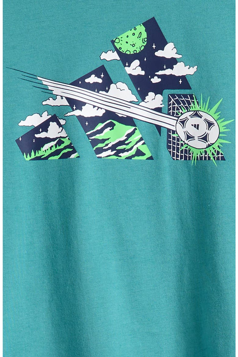 Kids' Hooded Long Sleeve Cotton Graphic T-Shirt & Joggers Set, Alternate, color, MED TEAL