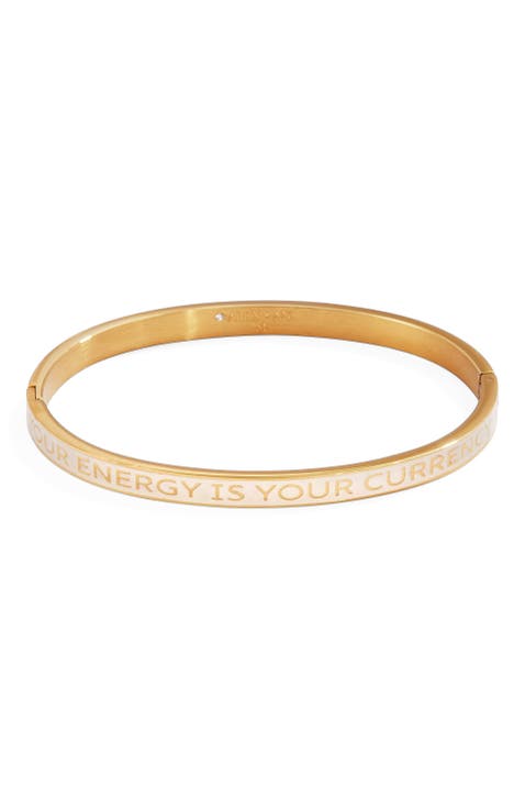 Your Energy Is Your Currency Hinge Bangle Bracelet