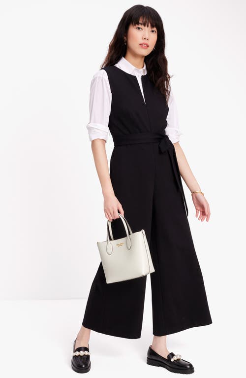 Kate Spade Bleecker Medium Saffiano Leather Crossbody Tote Bag In White