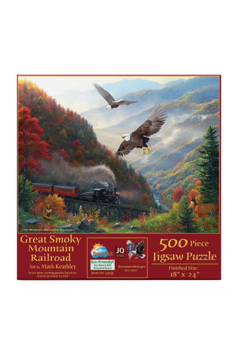 Great Smoky Mountain Railroad 500 piece Jigsaw Puzzle for Adults, Alternate, color, Multicolor