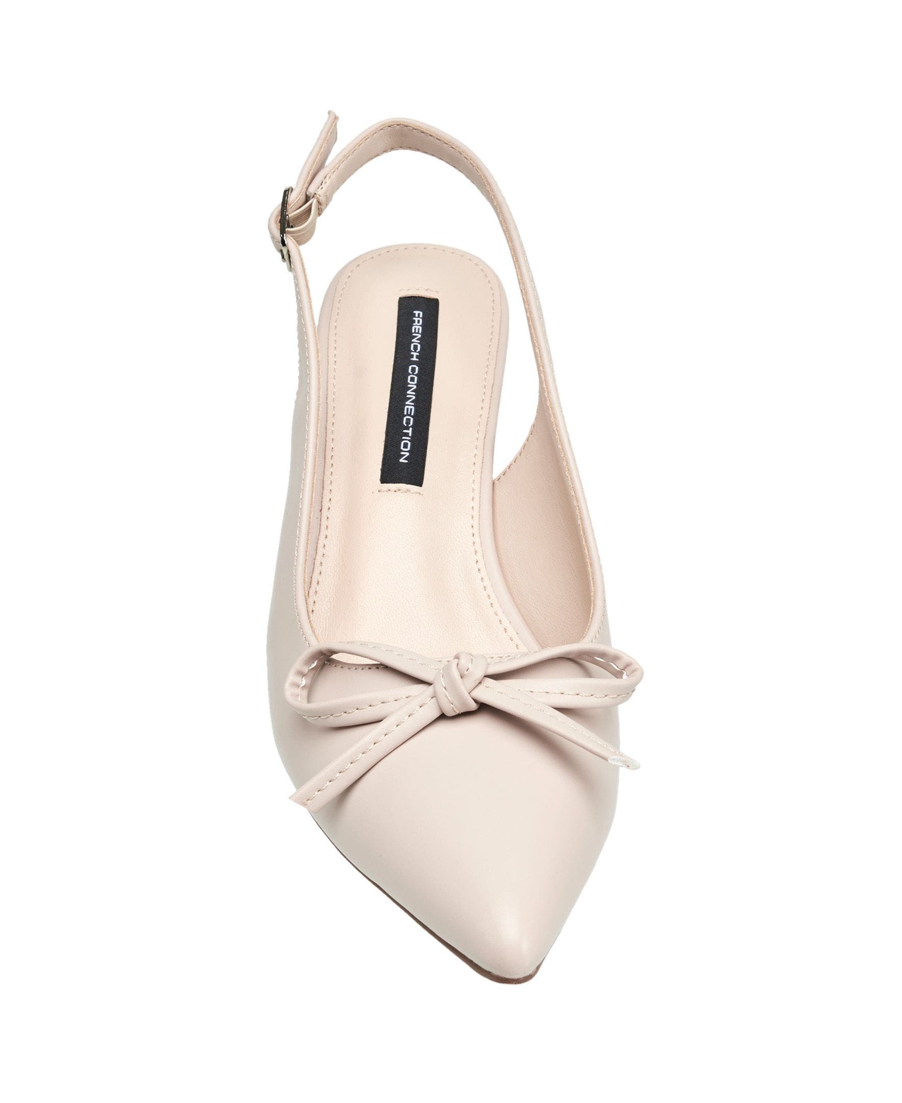 French Connection Brinny Small Bow Kitten Heel, Alternate, color, Nude