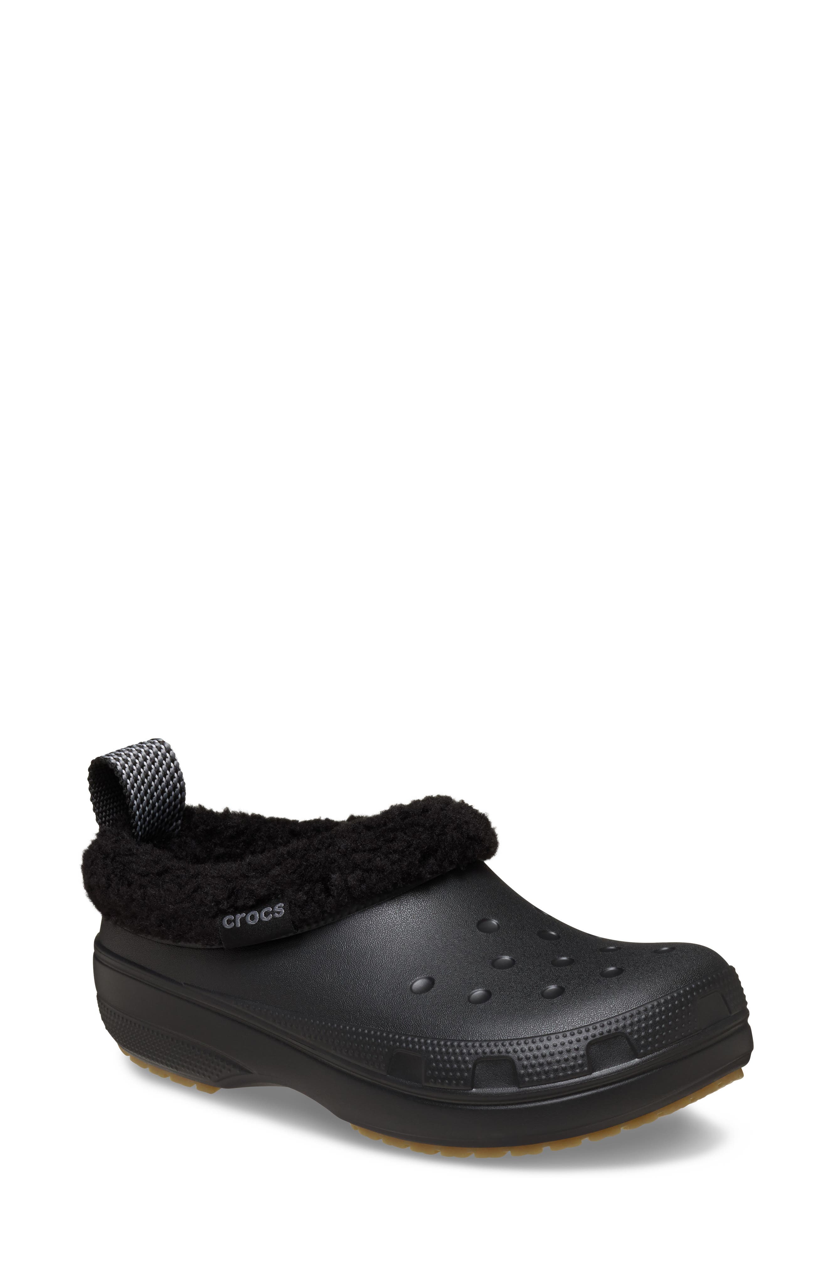 CROCS Classic Fleece Lined Shorty Clog, Main, color, Black