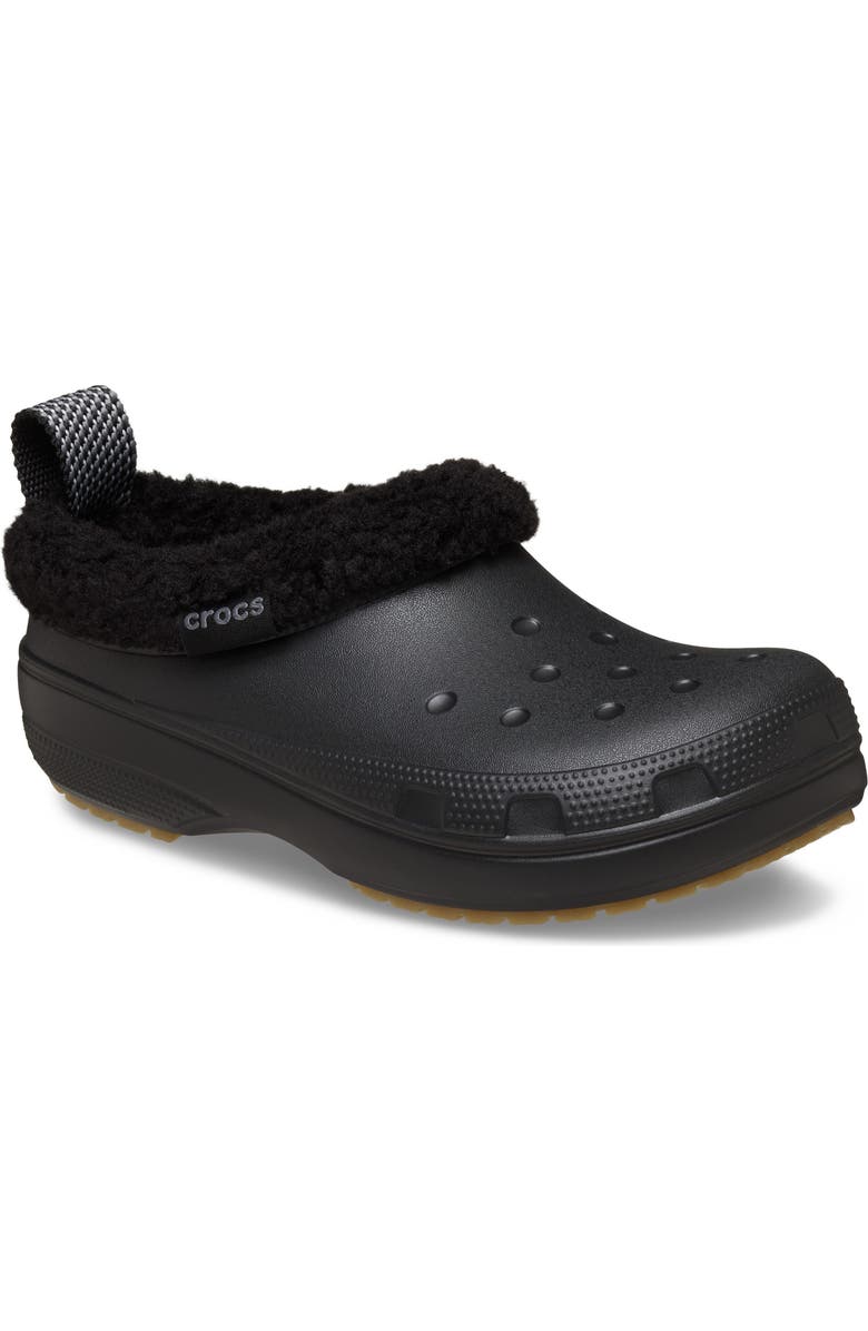CROCS Classic Fleece Lined Shorty Clog, Main, color, Black