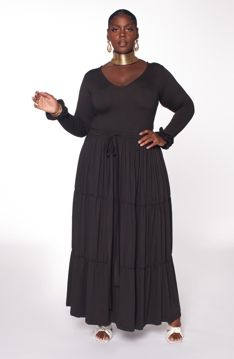 Zelie for She Blissful Long Sleeve Maxi Dress, Alternate, color, 