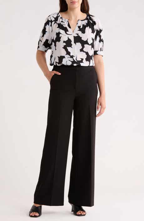 NORDSTROM RACK Gathered Neck Puff Sleeve Top