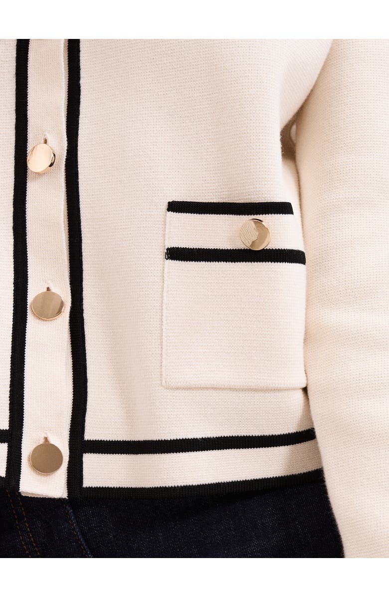 Phase Eight Lola Button-Front Knit Cardigan, Alternate, color, Ivory