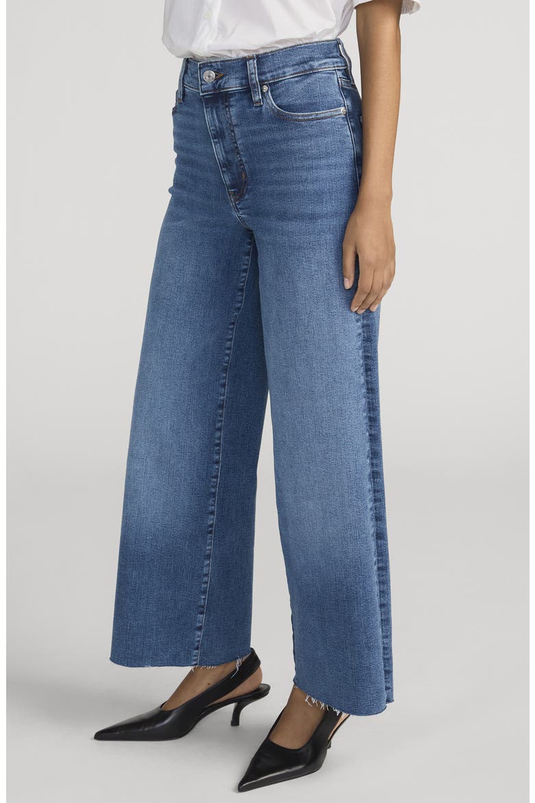 Le Pixie Slim Palazzo Raw Hem Wide Leg Jeans, Alternate, color, CANALS RAW AFTER