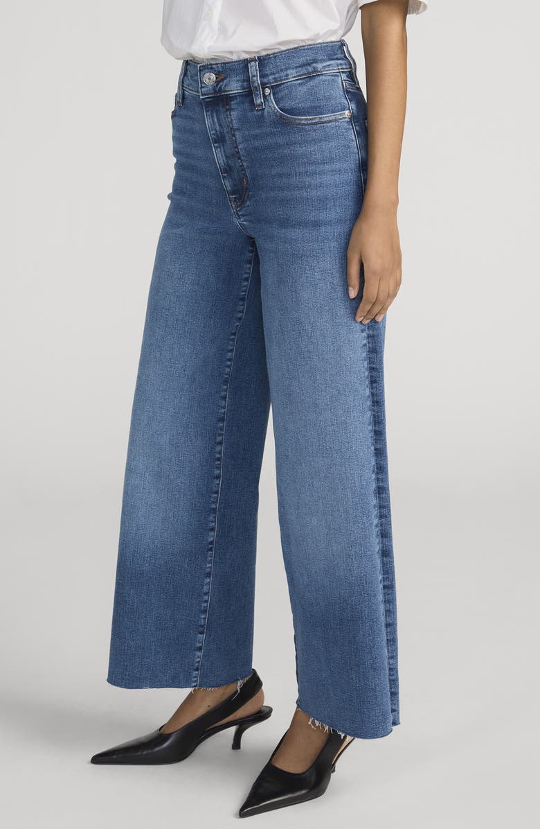 FRAME Le Pixie Slim Palazzo Raw Hem Wide Leg Jeans, Alternate, color, Canals Raw After