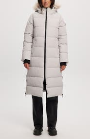 Noize Winter Long Parka with Faux Fur Trim