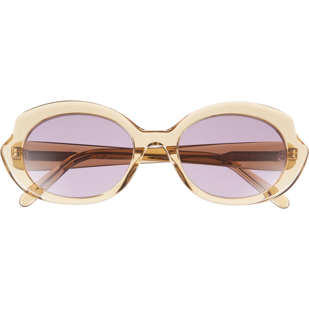 Loewe Thin Mini 54mm Oval Sunglasses In Yellow