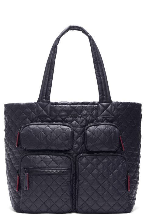 Large Metro Quilted Nylon Tote